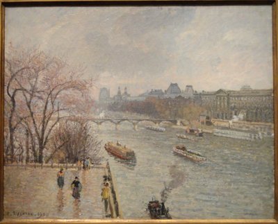 Le Louvre, Après-midi, Temps Pluvieux Première Série - Camille Jacob Pissarro